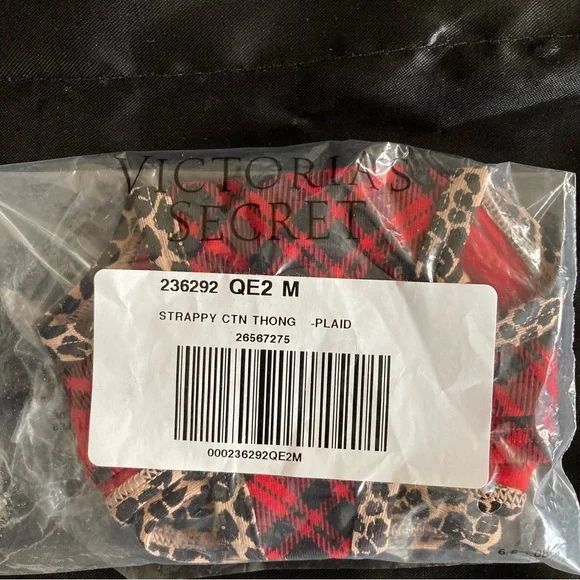 Victoria’s Secret Strappy Plaid Thong NWT - Picture 12 of 12